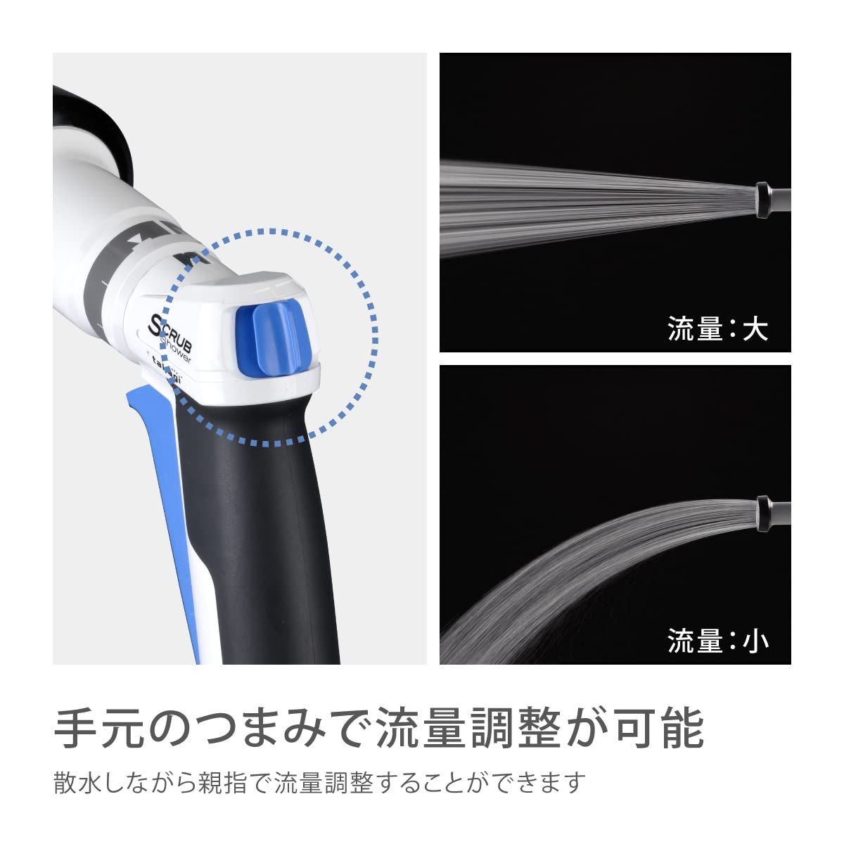 人気商品】流量調節機能付き 普通ホース プログリップスクラブ