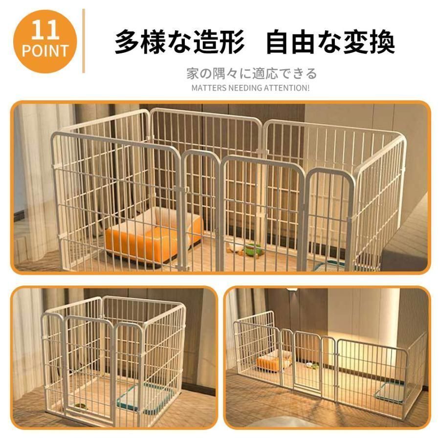 Ksmsem 犬 サークル 室内 中大型犬 サークル ジョイント式 (黒6枚) Ksmsem 犬 サークル 室内 中大型犬 サークル ジョイント式 (黒6