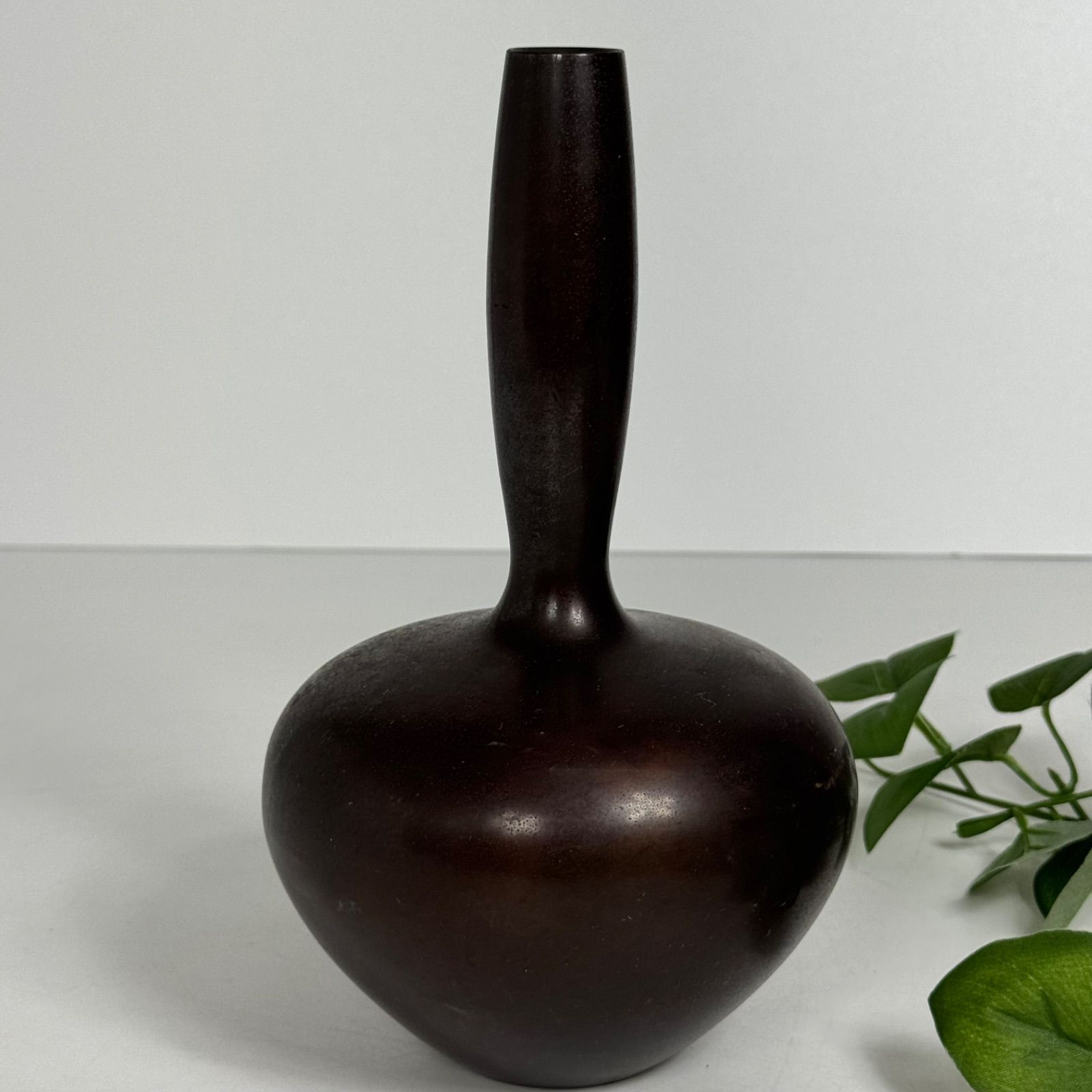 休日限定 銅製 花入 茶道具 工芸品 花瓶 在銘 花器「清水」銘 一輪挿し 工芸品