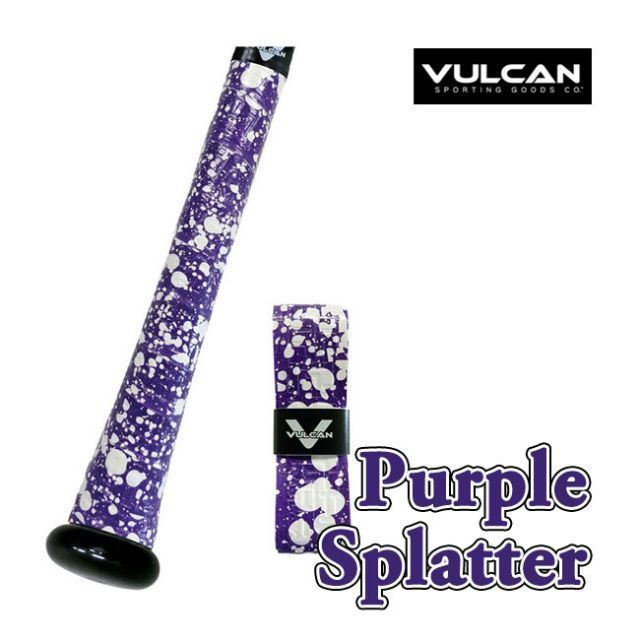 種類7:YellowSplatter(041)/0.50mm(薄目) VULCAN(バルカン) SPLATTER SERIES バット用 グリップテープ 野球 ベースボール バットアクセサリー 0.50／1.00／1.75mm 【メール便発送】