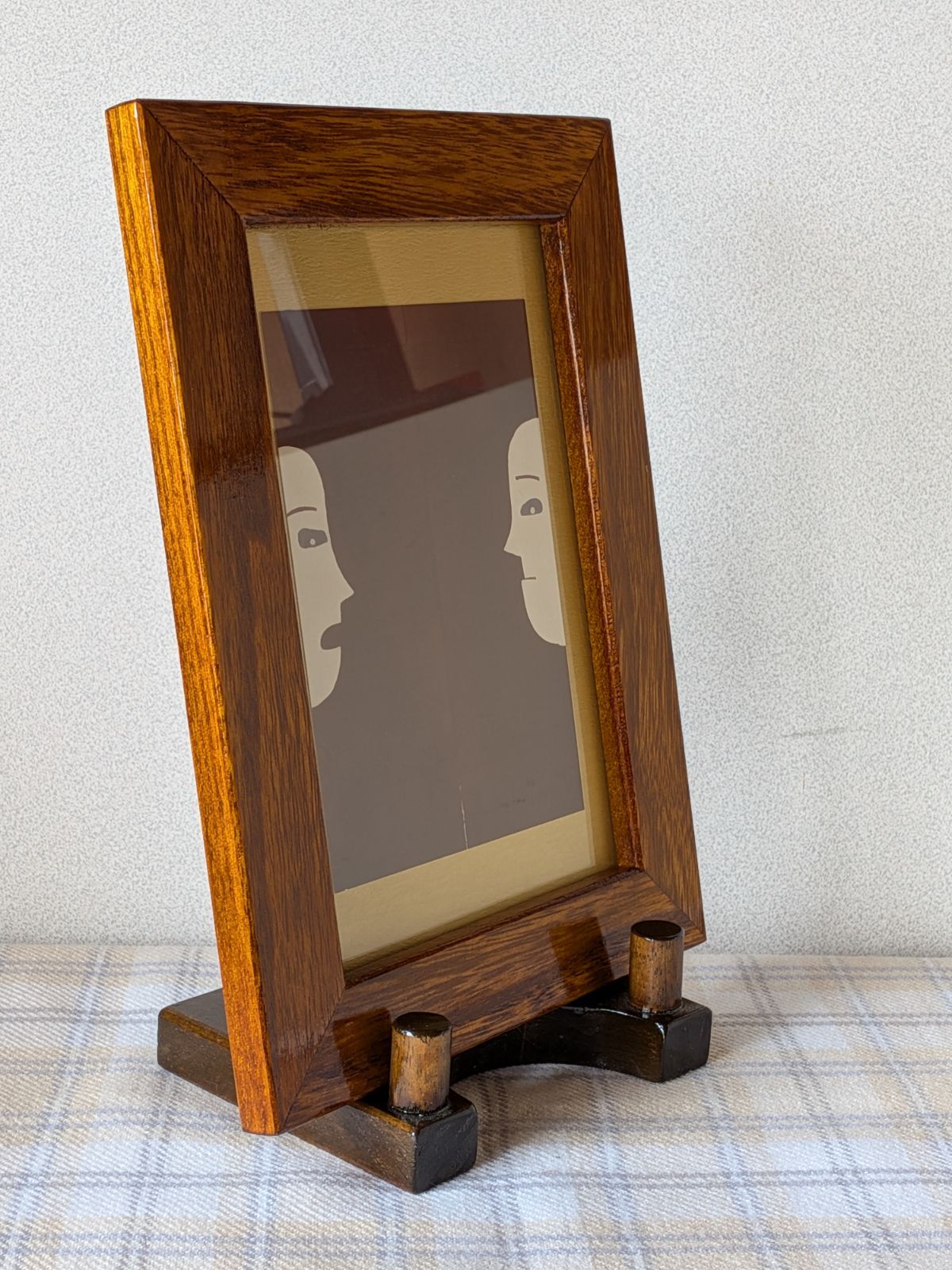 ハンドメイド額縁 「型染阿吽暖簾(部分)」柚木沙弥郎さん