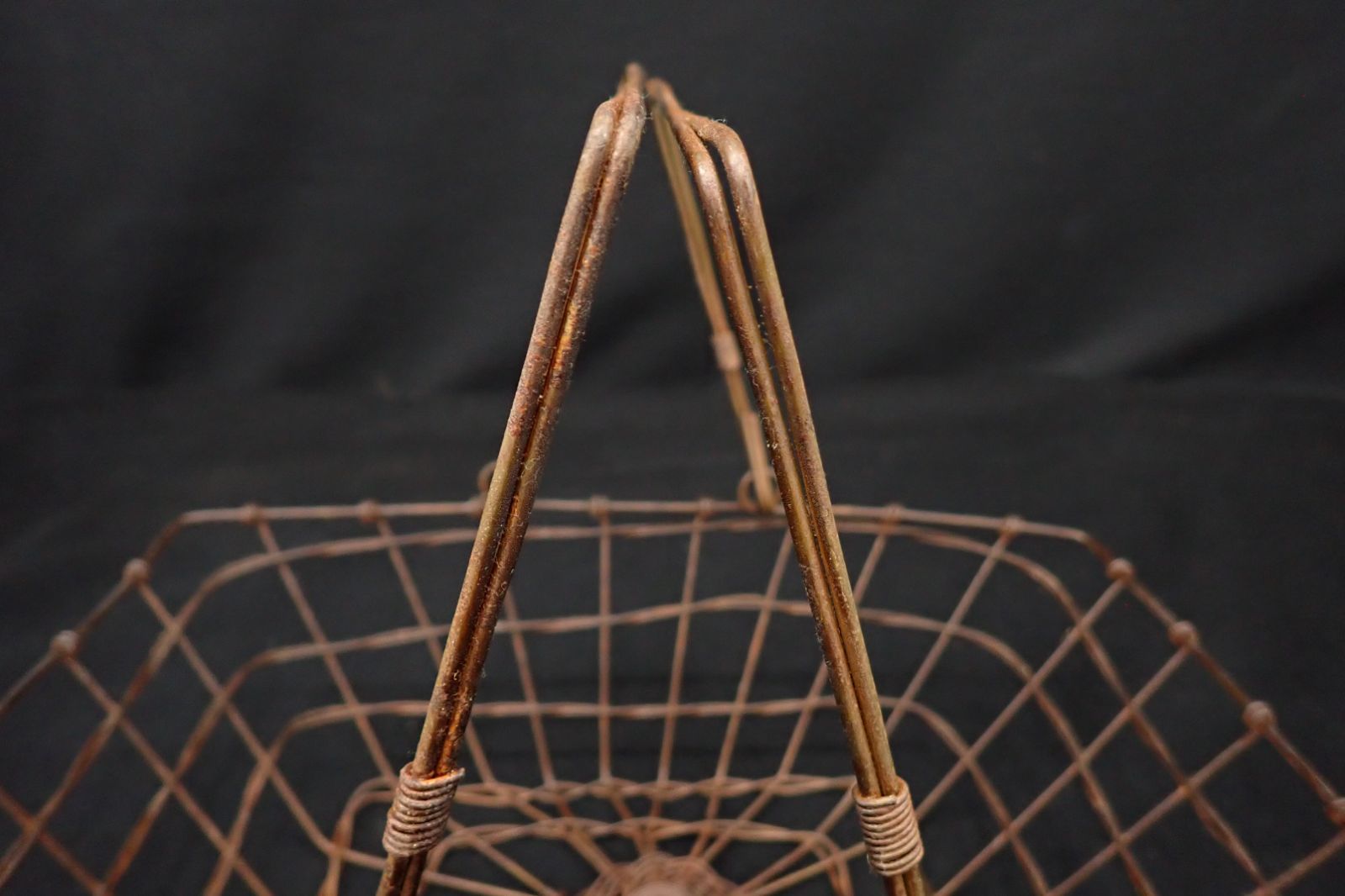 フランスアンティーク ワイヤー籠 鉄製 フランスアンティーク ワイヤー籠 鉄製 フランスアンティーク