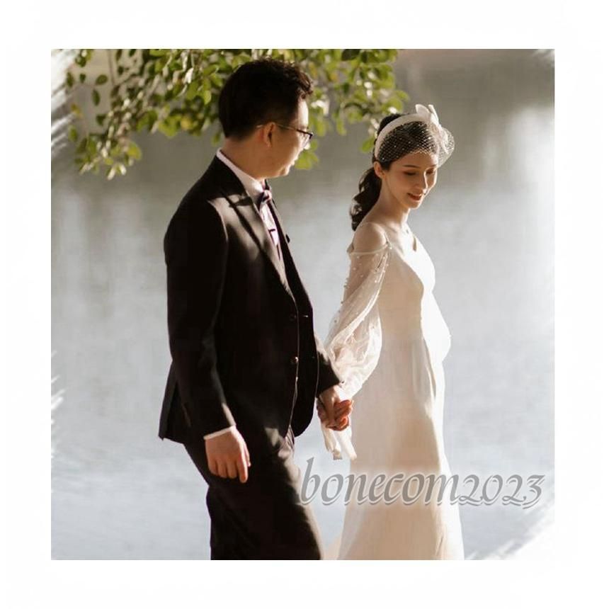 ワンピース結婚式 パール
