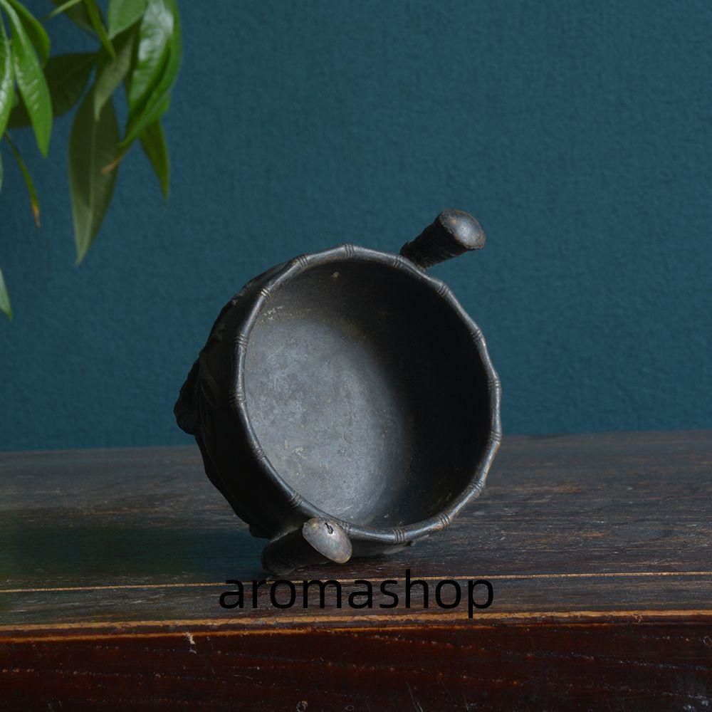 銅炉 香炉【福地洞天】 三足竹節紋香炉 宣徳炉 茶道香道具 工芸品 置物 銅炉 香炉【福地洞天】 三足竹節紋香炉 宣徳炉 茶道香道具 工芸