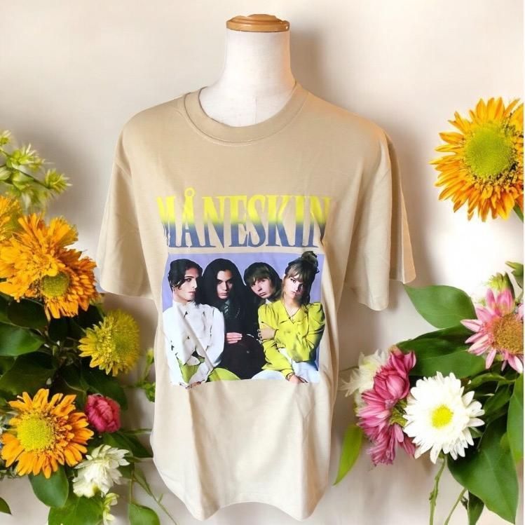 即日発送】Maneskinマネスキン3Dプリント Tシャツ サイズXL ③ - メルカリ