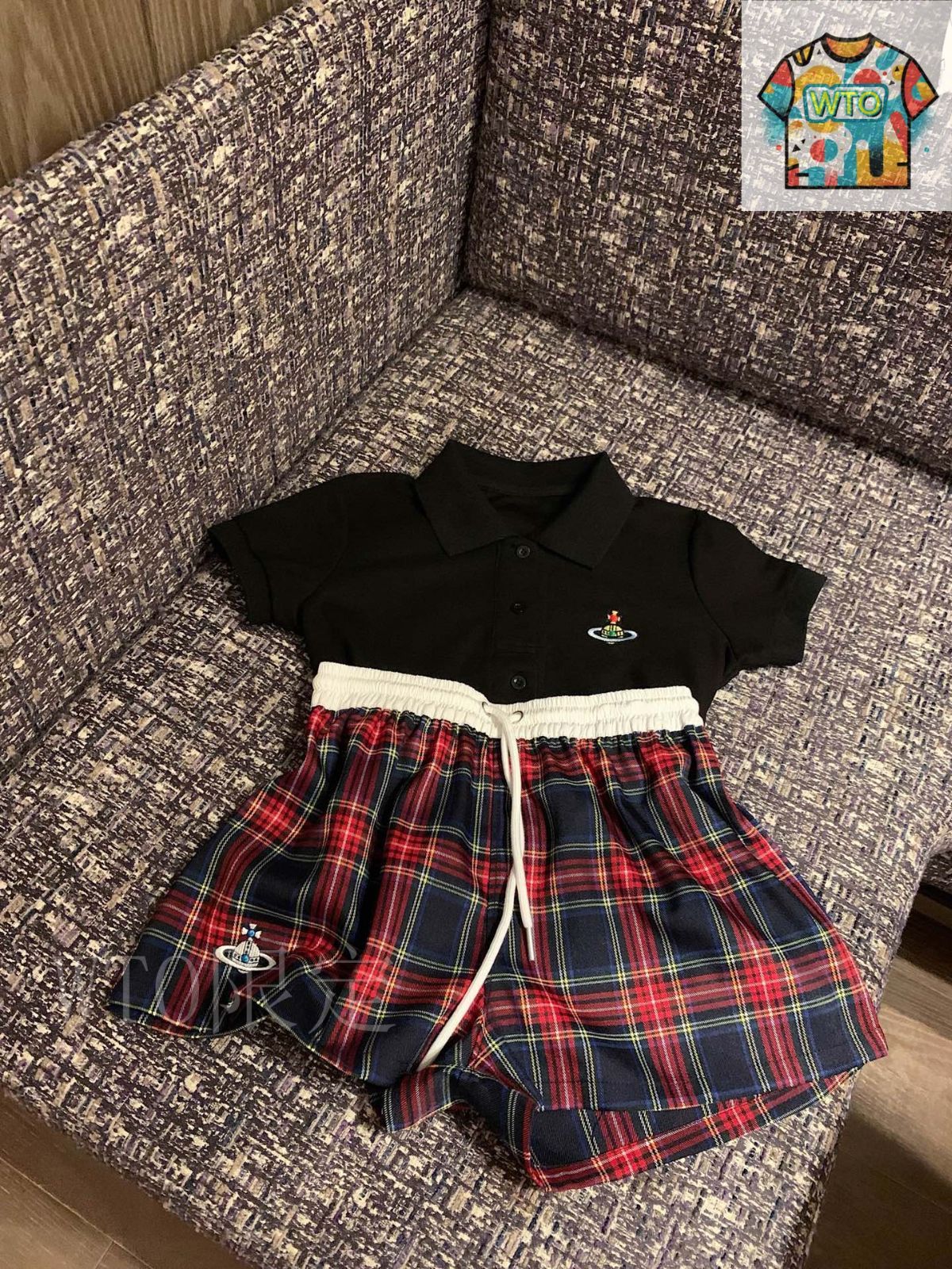 【Vivienne Westwood 】刺繍ロゴ ポロ＆スカートセットアップ Vivienne Westwood セットアップ