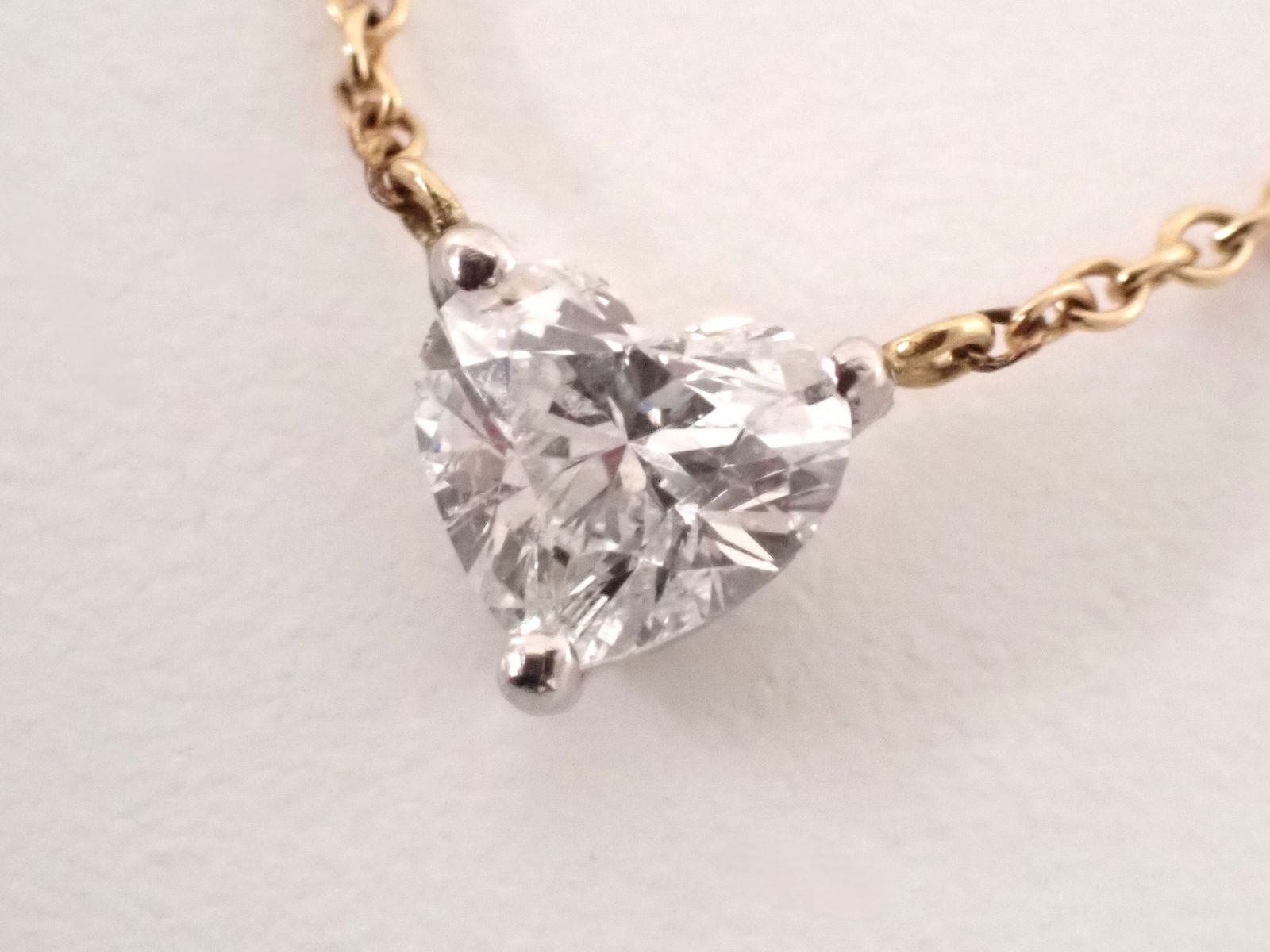 TIFFANY&Co.(ティファニー) Pt900/K18 ハートシェイプダイヤネックレス