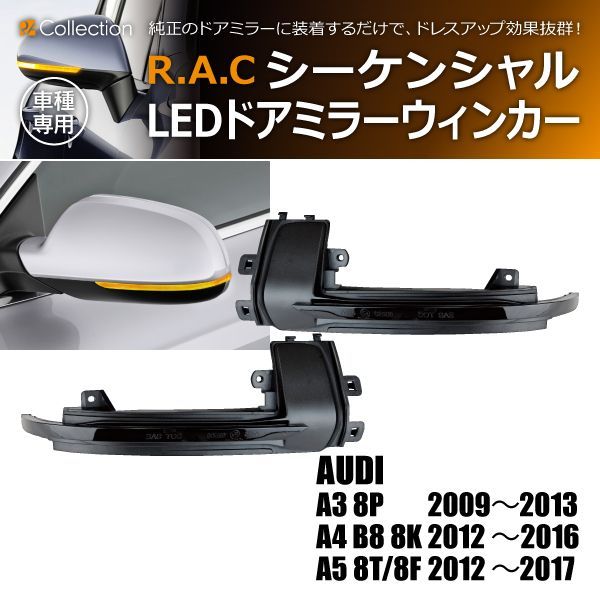 AUDI A4/A5用 シーケンシャルドアミラーウィンカー 難
