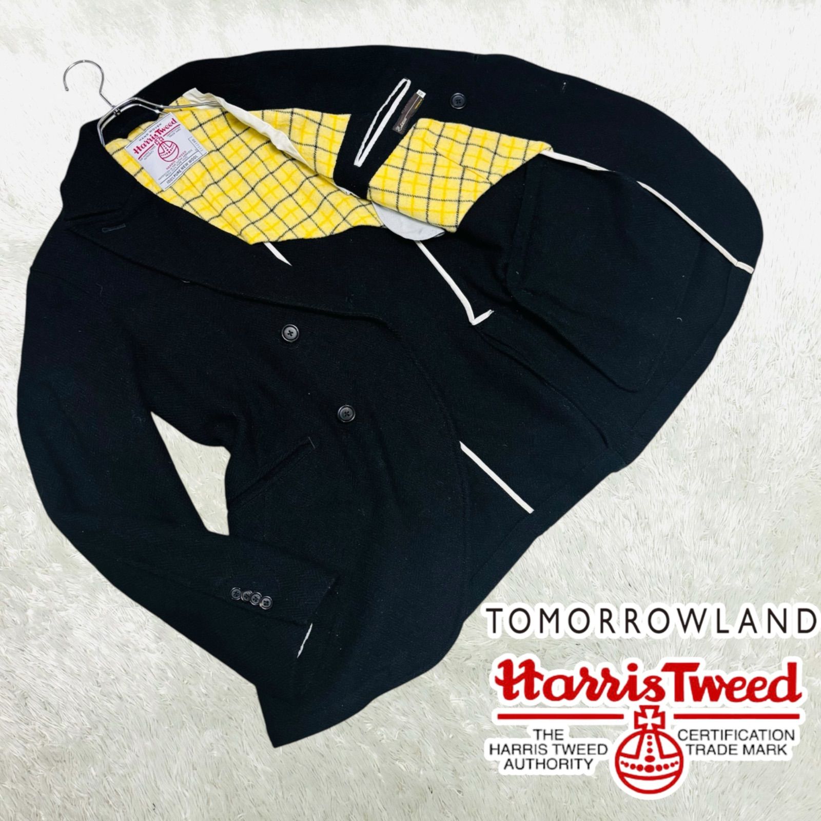 美品✨ハリスツイード フェイスミックス テーラードジャケット