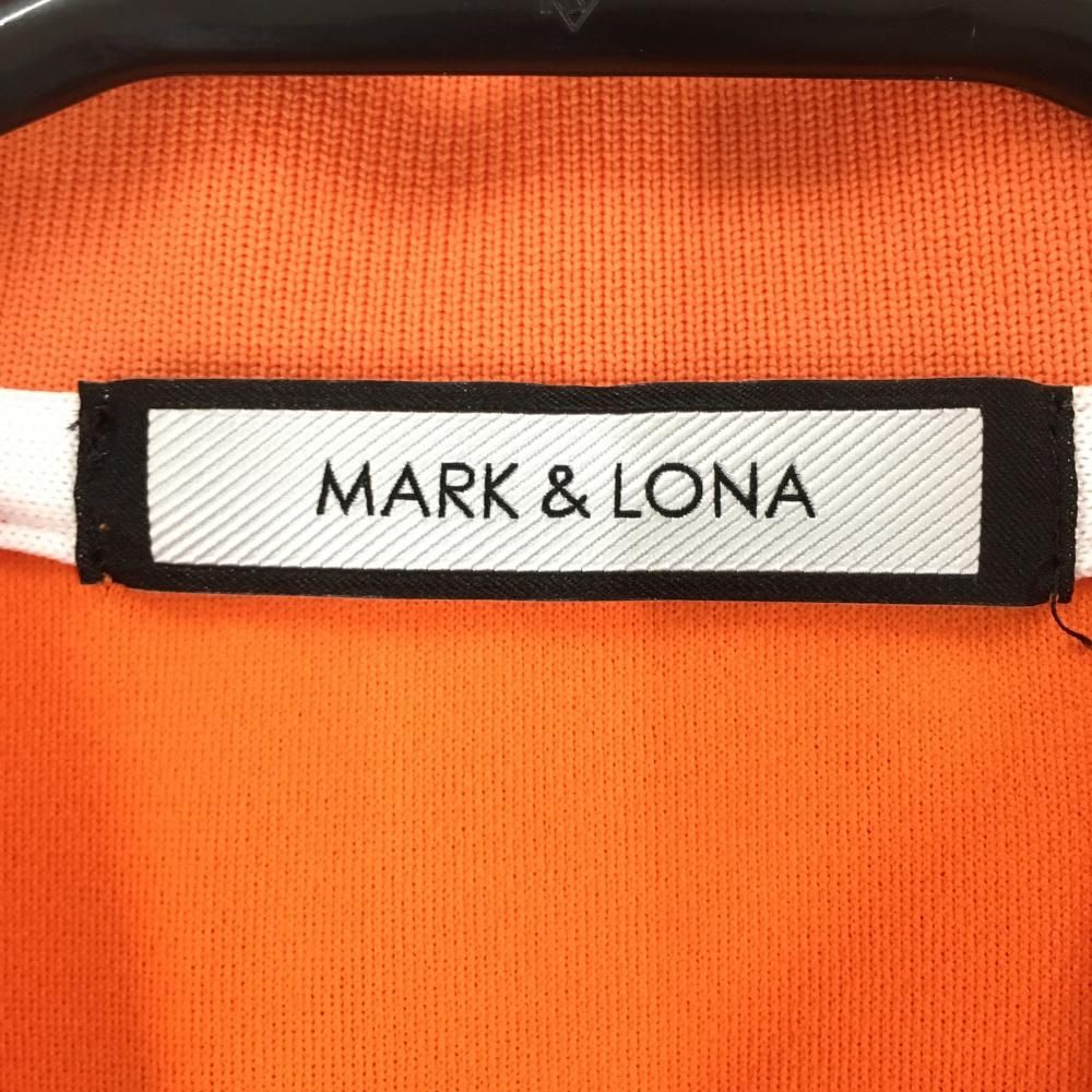 マークアンドロナ 半袖ポロシャツ オレンジ スカル メンズ 48(L