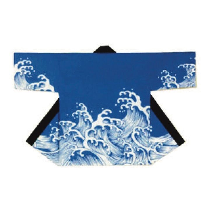 半纏はんてん 荒波柄 シルクプリント