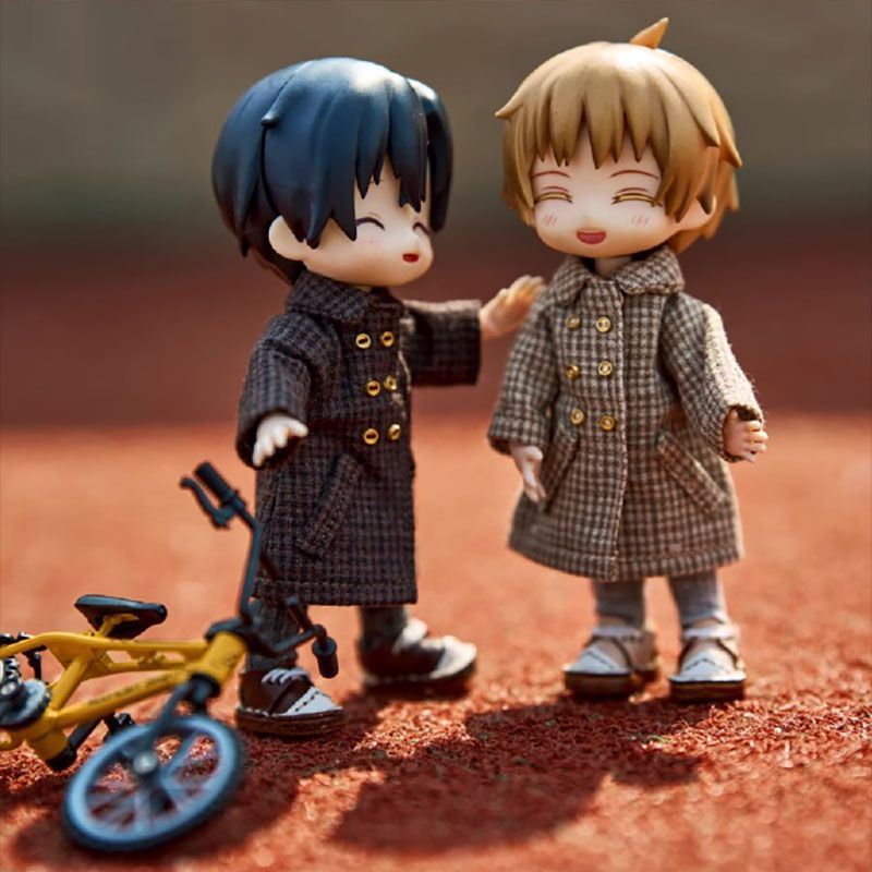 オビツ11 ドール服 チェック柄コート 12分の1 BJD ボディ9対応