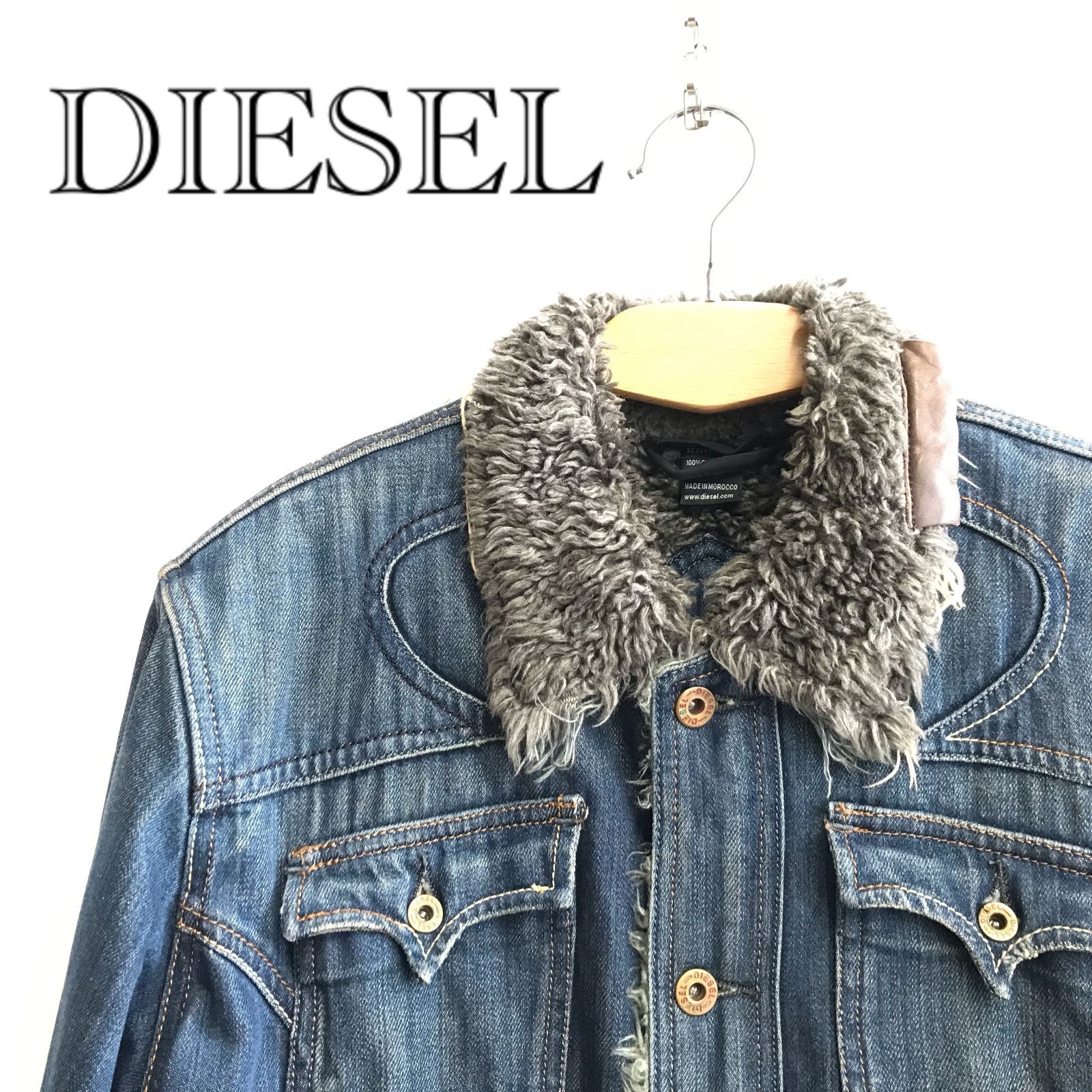 DIESEL ライダースジャケット 00E8F206010 裏ボア デニム
