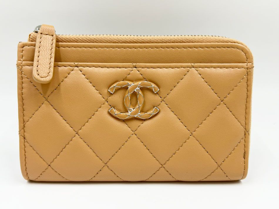 CHANEL シャネル ラムスキン フラグメントケース コインケース カード  