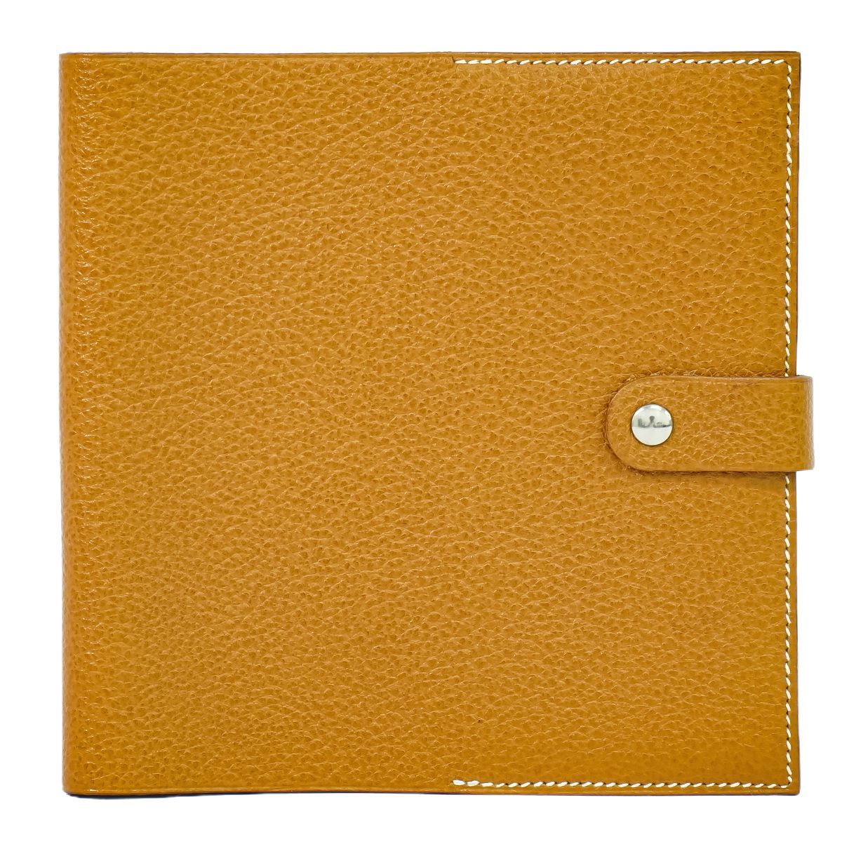 本物 エルメス HERMES CDケース DVDケース カバーのみ レザー ブラウン 雑貨小物 中古 【フォロー割】