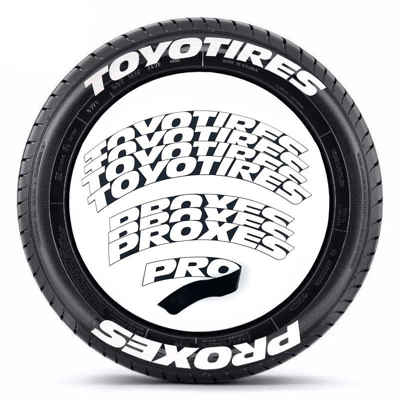 TOYOTIREPROXES タイヤステッカー 4本分8枚自動車/バイク その他 - その他