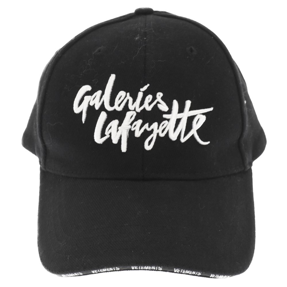VETEMENTS ギャラリー・ラファイエット キャップ 黒 VETEMENTS ギャラリー・ラファイエット キャップ 黒 - メルカリ