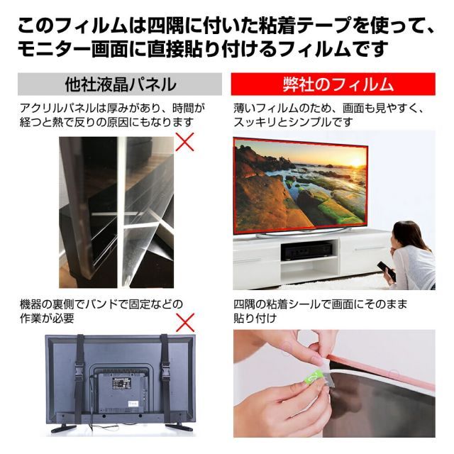 トップ SONY BRAVIA KJ-43X8000G [43インチ] 液晶テレビ保護パネル 43
