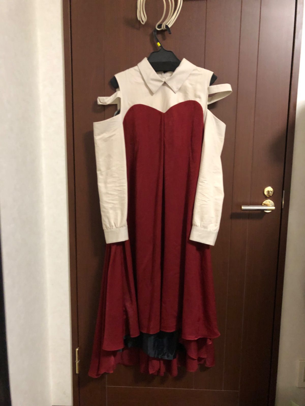 ロングドレスhazama シャツとドレスの二重装