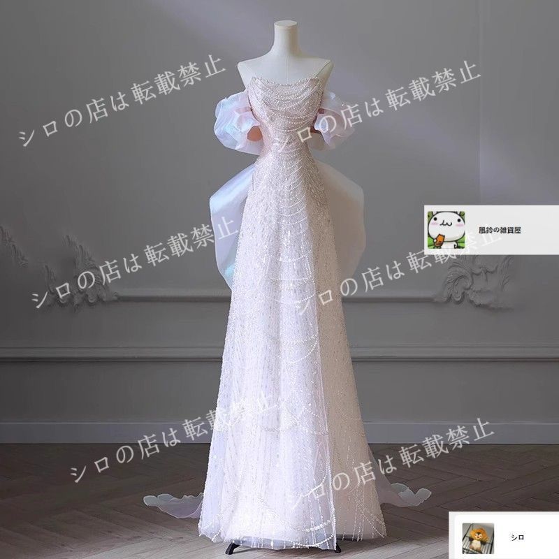 ♥ カラードレス ロングドレス 演奏会 発表会 カクテルドレス イブニングドレス リボン結び 大人 パーティードレス ピンク ビスチェ ライトピ