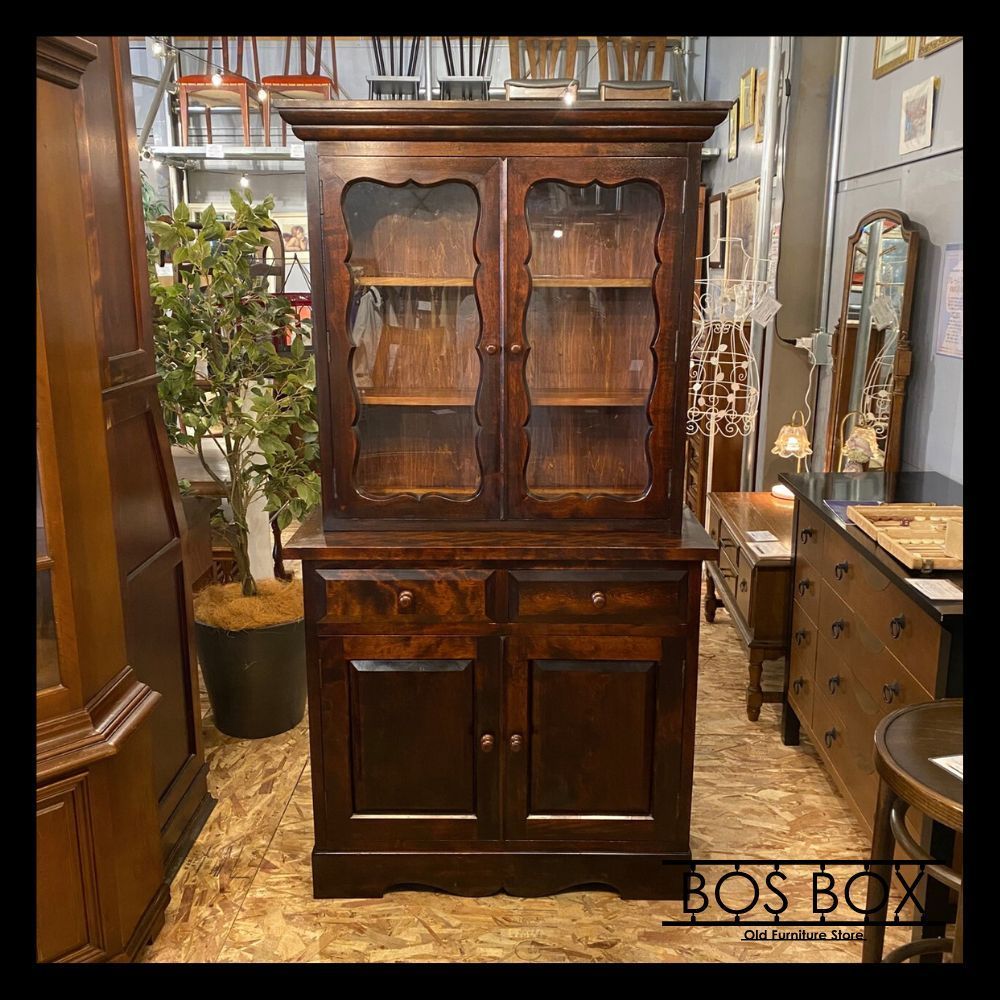 松本民芸家具 58型 ミズメザクラ無垢材食器棚 キッチンボード/カップ