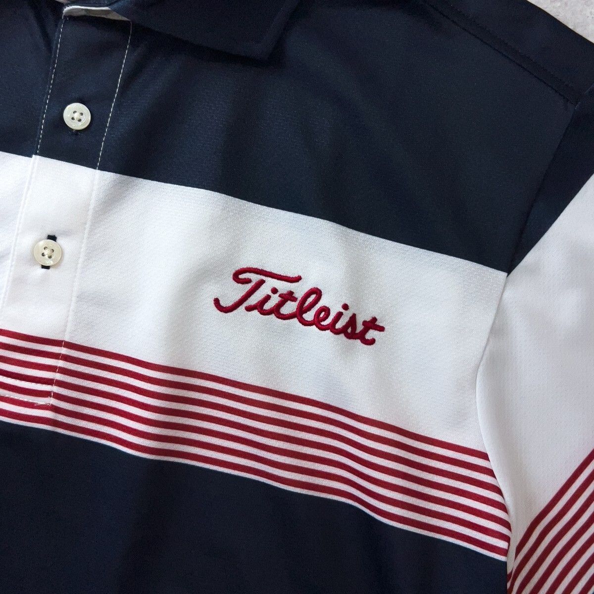タイトリスト 吸汗速乾 ストレッチ 半袖 ポロシャツ メンズ L 白 ゴルフ 美品 Titleist タイトリスト 吸汗速乾 ストレッチ 半袖