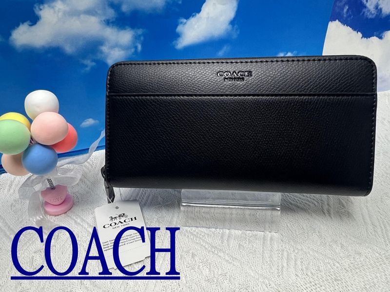 コーチ 財布 COACH  長財布 アコーディオン ジップアラウンド クロスグレイン レザー  財布 メンズ プレゼント 贈り物 吉日 ギフト  母の日 父の日 新品未使用 ブランド ファッション A191 F74977 14