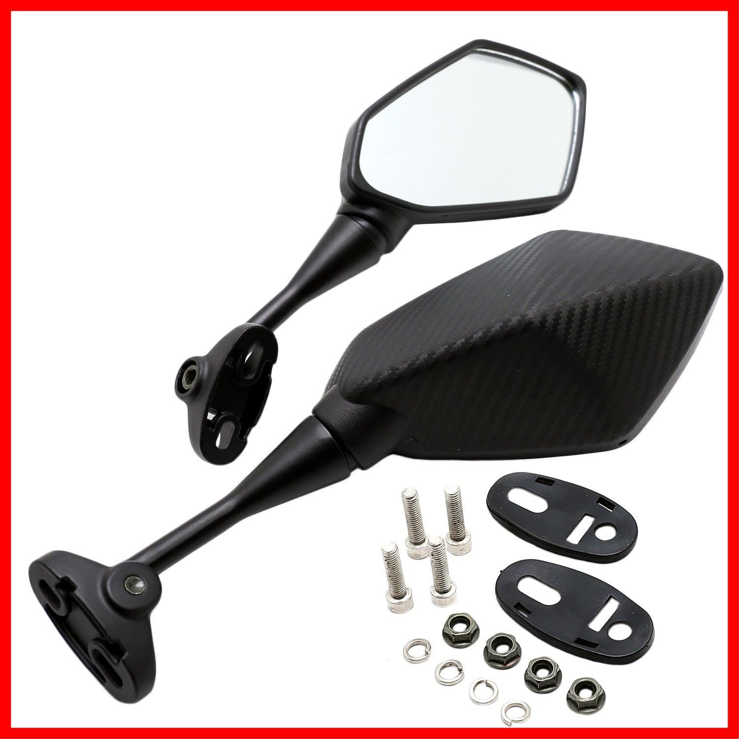 【在庫処分】バイク用 nakira カウルミラー 左右セット CBR250R CBR600RR CBR400R (カーボン柄)