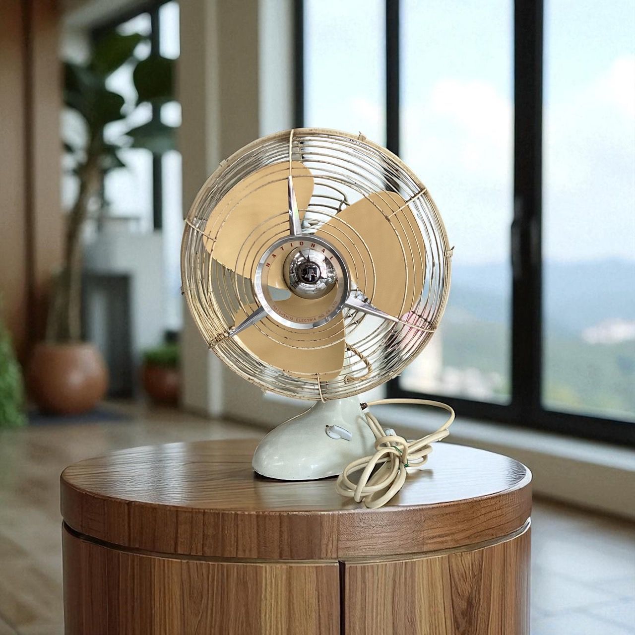 ◇レトロ 扇風機 2点セット ナショナル アンティーク ビンテージ