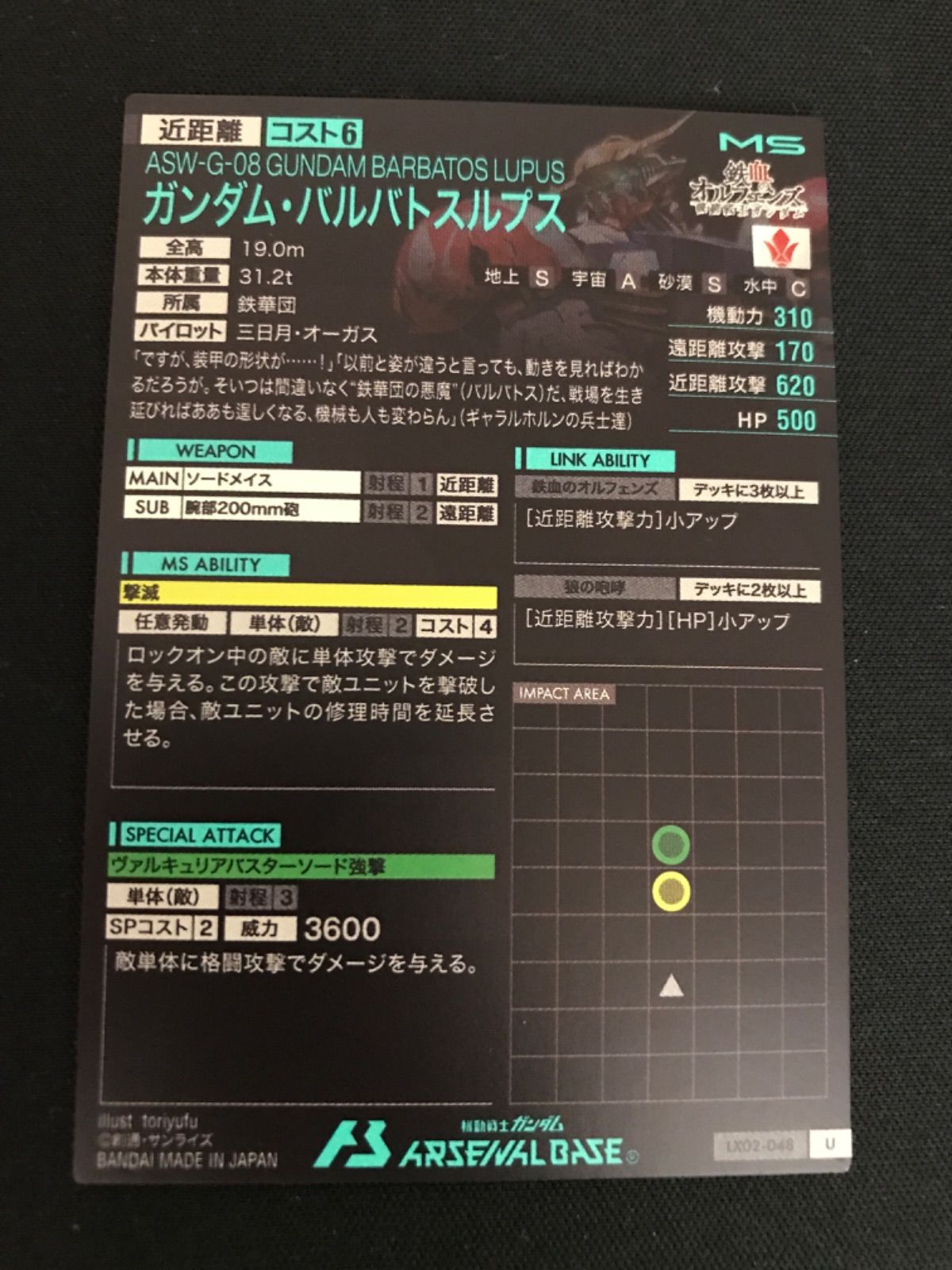 広店】ガンダム アーセナルベース LX02-048 U ガンダムバルバトスルプス【055-2169】 - メルカリ