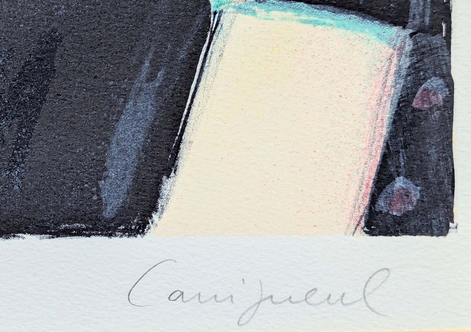 【真作】【直筆サイン】J・P・カシニョール「チューリップとプロフィール」【美品】 真作】【直筆サイン】J・P・カシニョール「チューリップとプロフィール