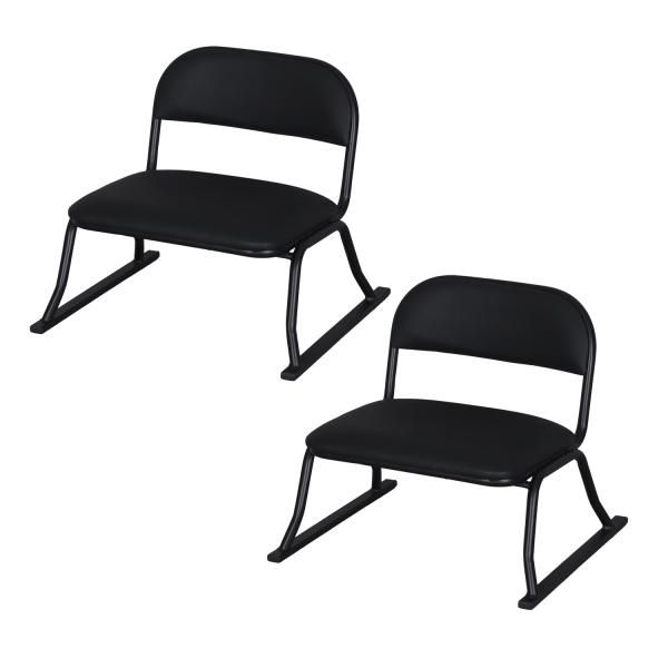 2営業日で発送 エイ アイ エス AIS らくらく座椅子×2脚セット ERCL-700×2pcs BK