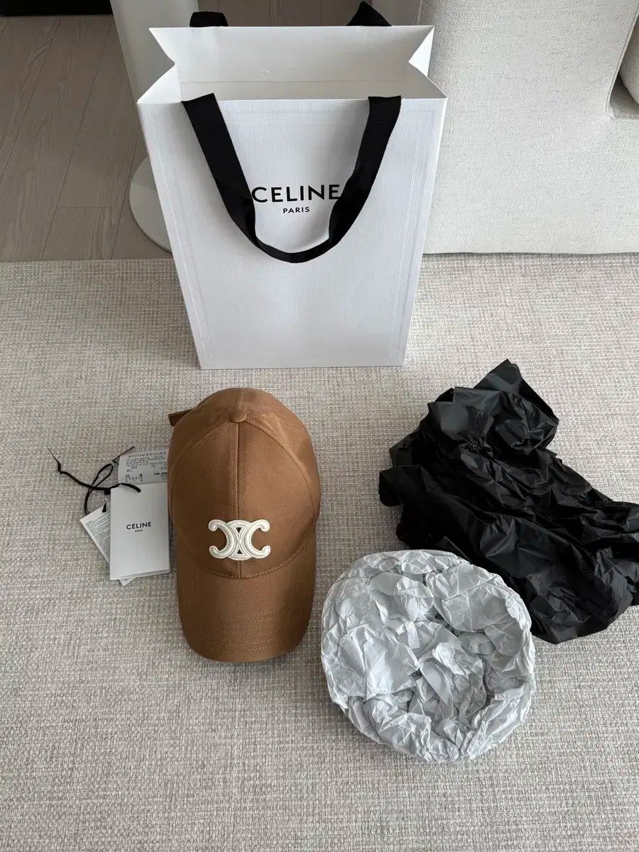 フルセット 百貨店 Celine セリーヌ ボールキャップ ブラウン M サイズ