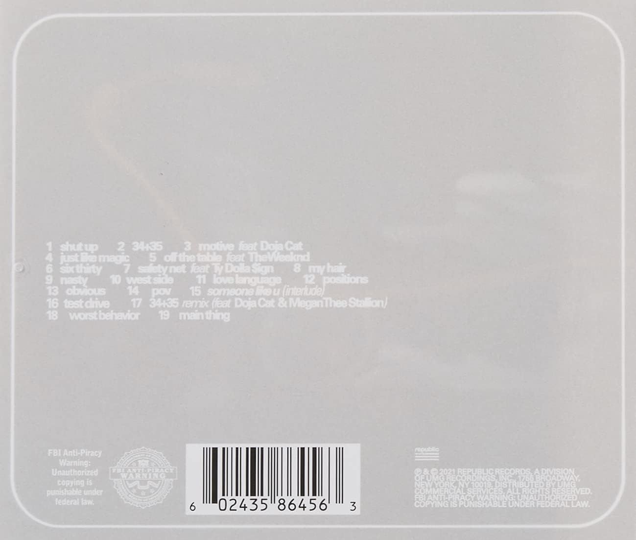 Ariana Grande アリアナ・グランデ Positions ポジションズ デラックス