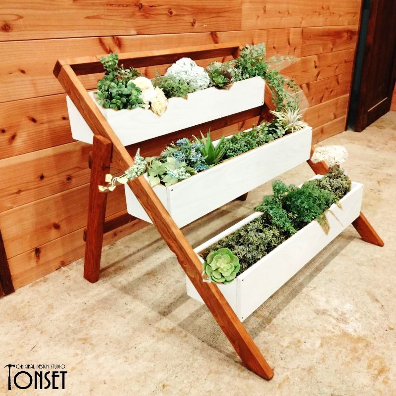 リベットアイアンラック［ダクトレール付］植物棚 アイアン家具