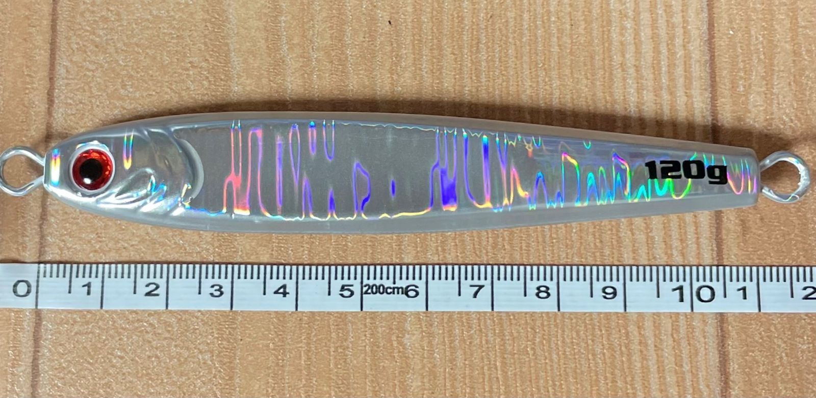 120g TGベイト風高比重 メタルジグ シルバーグロー ゼブラグロー