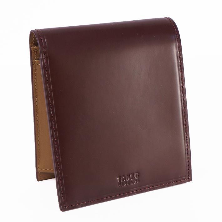 タケオキクチ コルドバ型押しレザー ２つ折り財布 黒　07006404 タケオキクチ コルドバ型押しレザー ２つ折り財布 茶 07006404 TAKEO