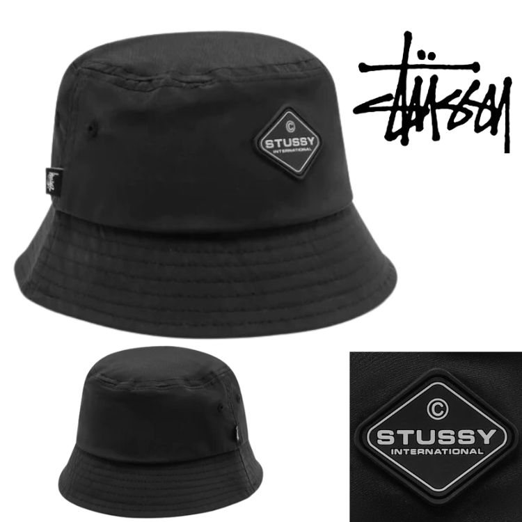 STUSSY バケットハット ブラック - 帽子