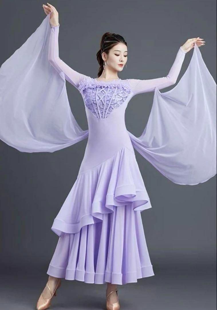 配送商品は通常配送無料。 ♥ 練習着にも最適 スタンダードドレス 発表会やダンスパーティにも