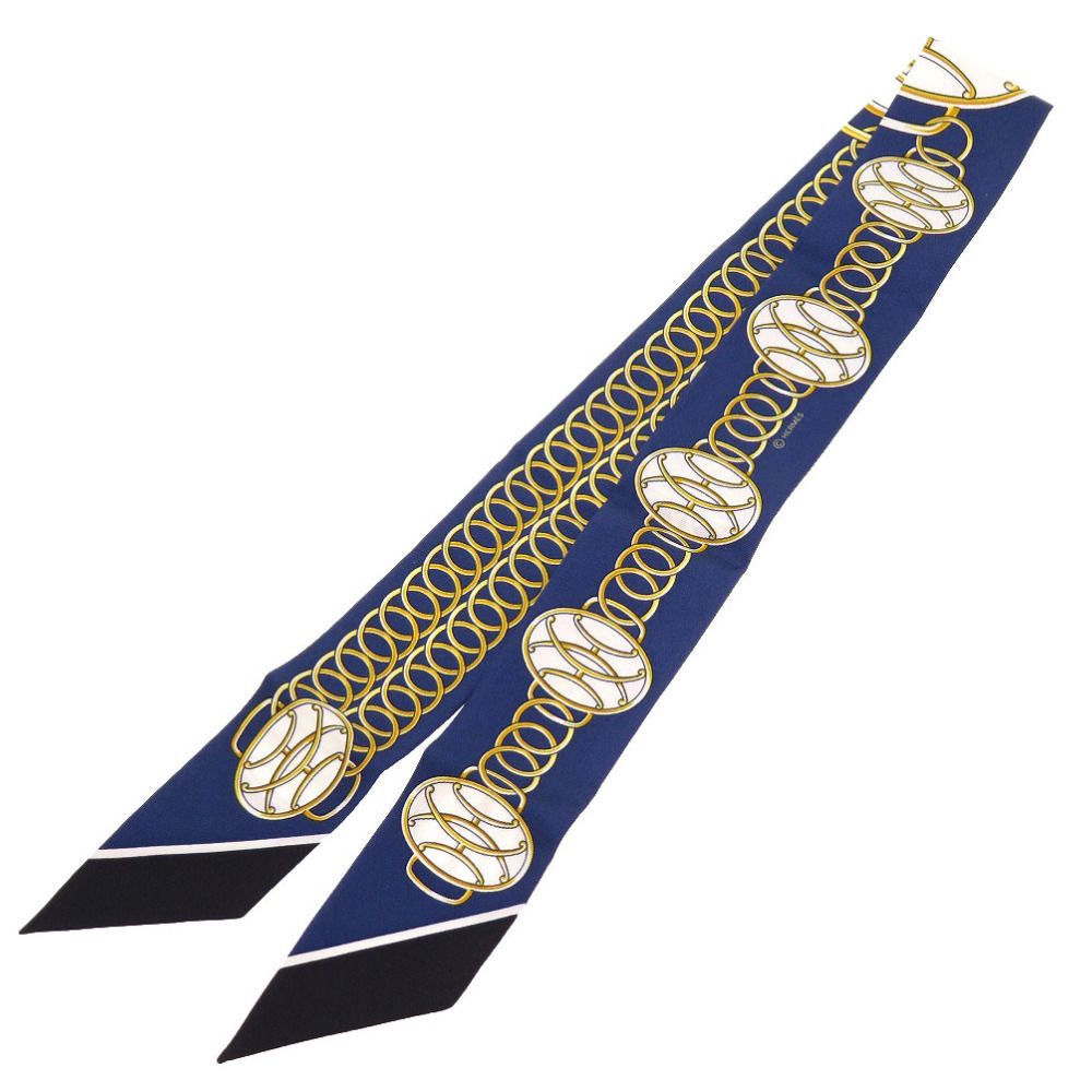 美品 エルメス Lift Profile リフト プロフィール スカーフ シルク ネイビー スカーフ 紺 0129 HERMES