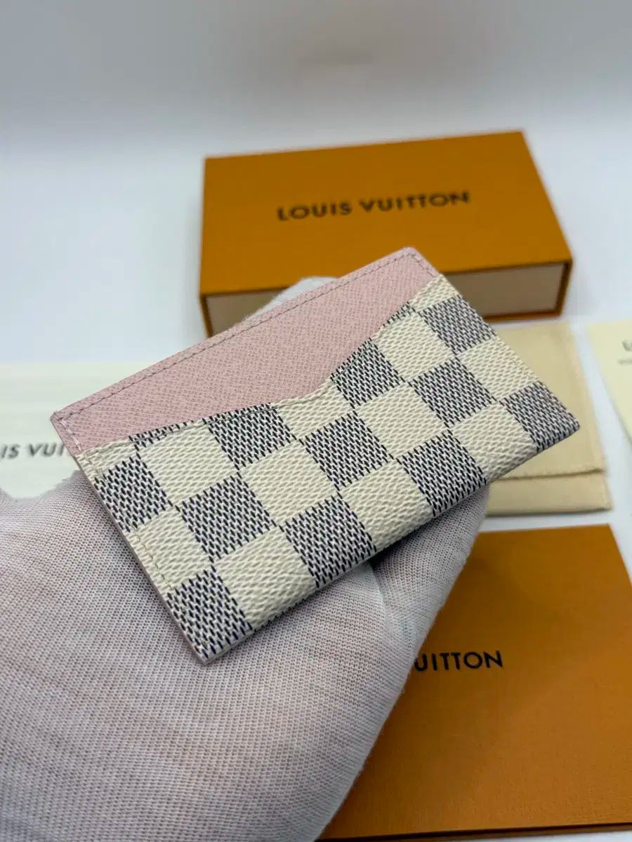 レシート含むフルセット S 級 Louis Vuitton ダミエ アズール カードウォレット