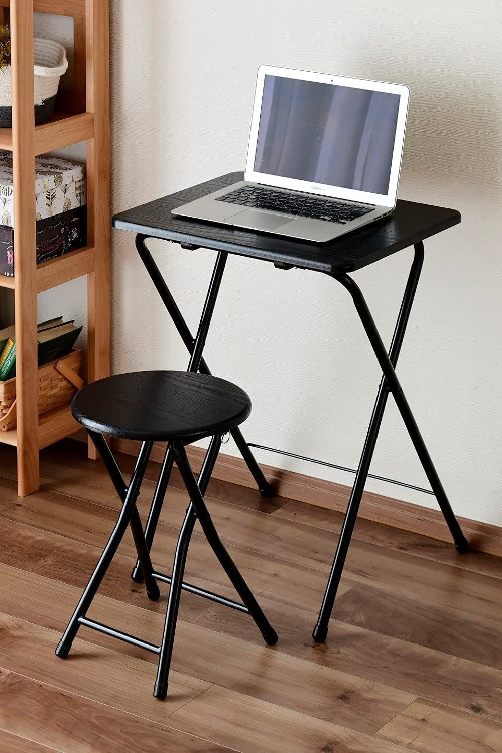 人気商品】折りたたみ デスク チェアセット [山善] 机 (幅50×奥行48×高さ