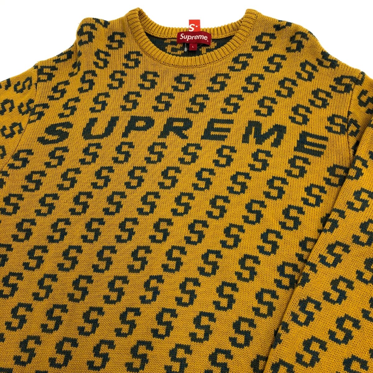 未使用品 SUPREME シュプリーム S Repeat Sweater クルーネック ニット