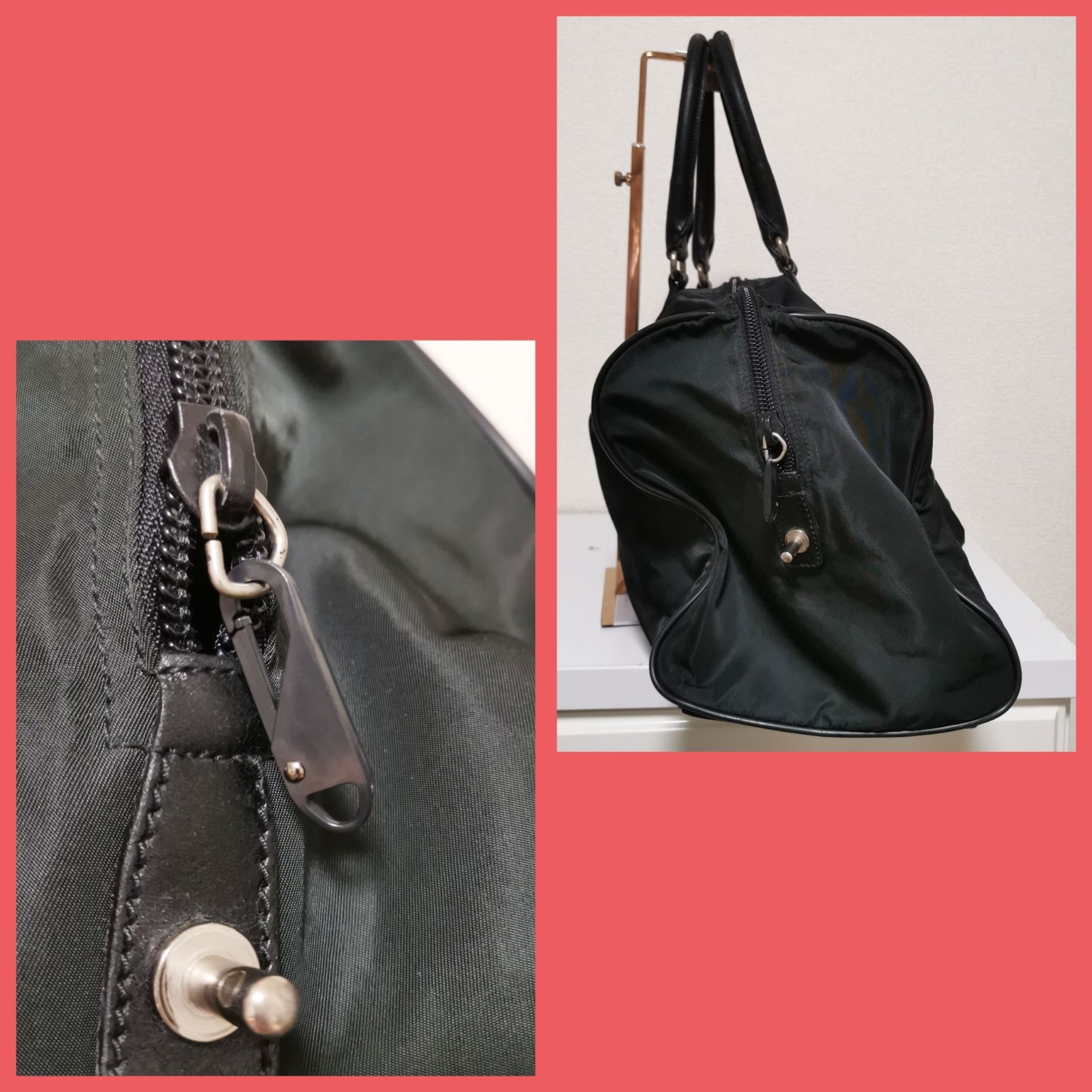 正規品】プラダPRADA肩掛けボストンバッグ鑑定済 - メルカリ