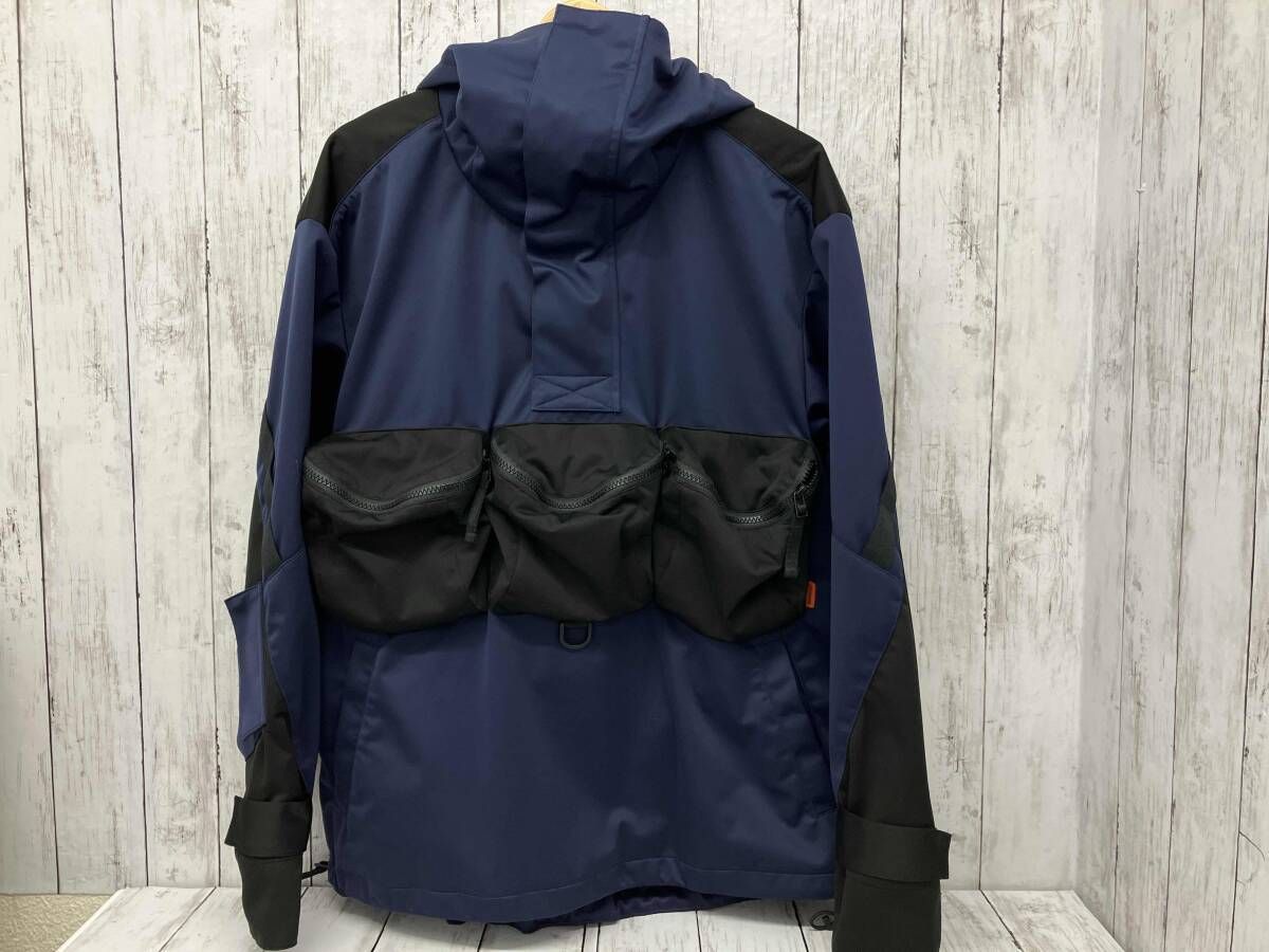 GOOPiMADE×WISDOM CHAOS マウンテンパーカー アノラックパーカー Functional Anorak Jacket ネイビー 3ポケット ドローコード付 S
