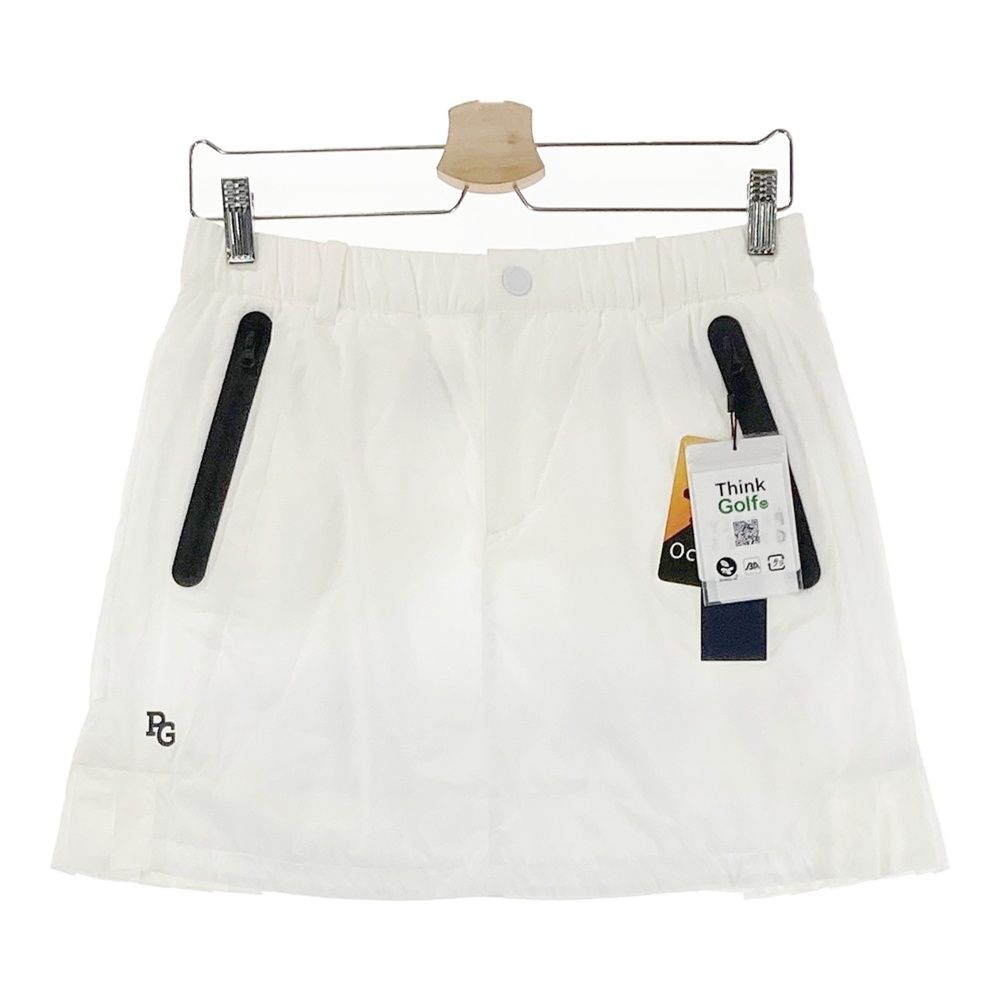 サイズ 1 PEARLY GATES パーリーゲイツ 055-2234102 ナイロンスカート サイドプリーツ ホワイト系 240101543746 ゴルフウェア レディース ストスト