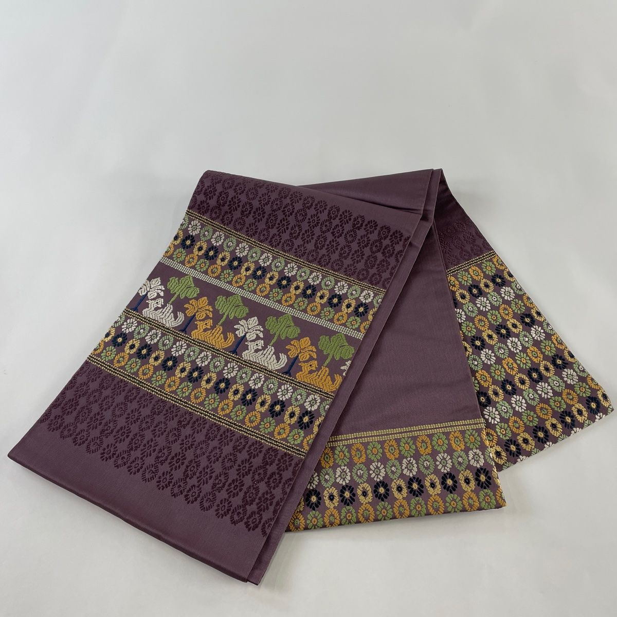 特選 袋帯 未使用 全通 本金本袋 華文 藤巴宝相紋 