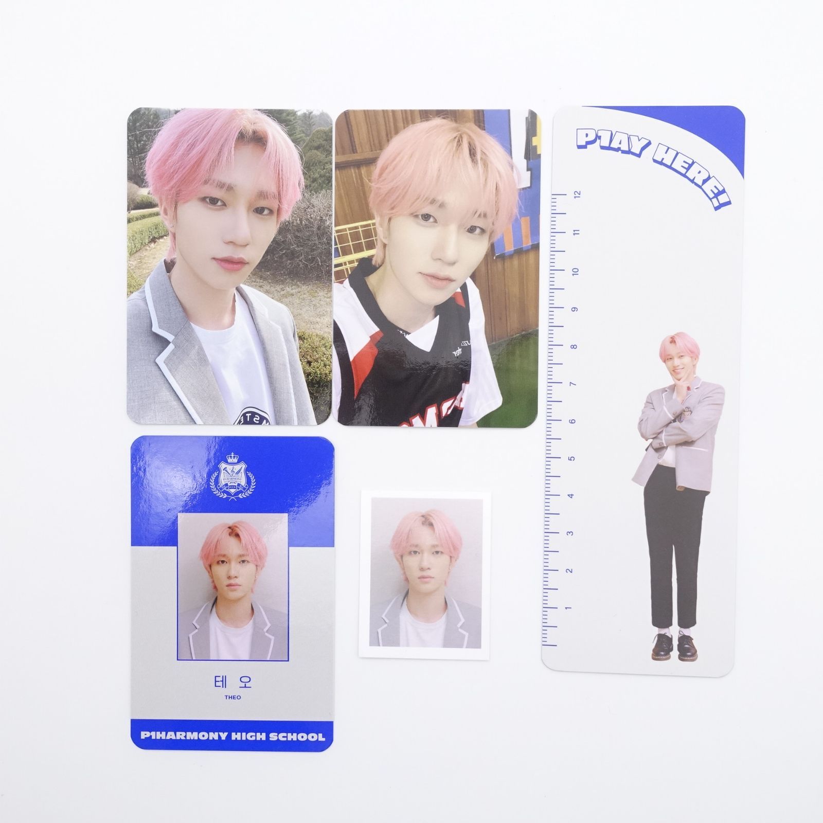 P1Harmony テオ P1ay Here! トレカ カード フォト 証明写真 5点