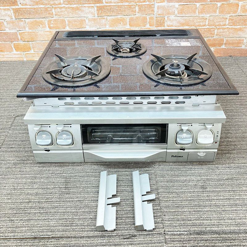 パロマ グリル付 Siセンサーコンロ 3口ガス ガラストップ ビルトインコンロ PKD-61SGV-1L 都市ガス用 10I WWW_KANDAIZUMI_COM