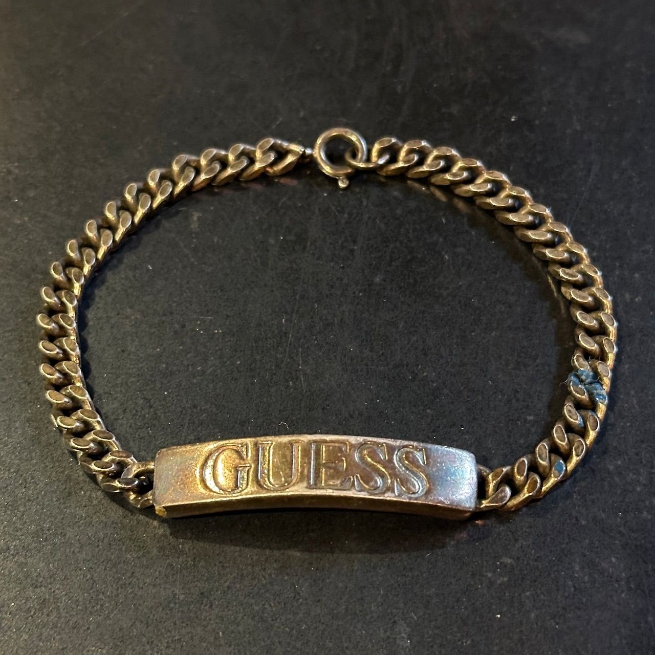 SILVER925 GUESS DESIGN PLATE BRACELET/シルバー/ブレスレット 
